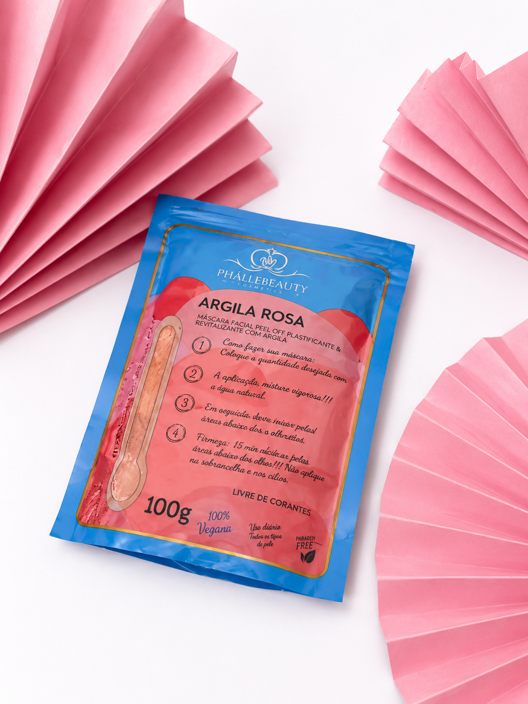 Argila Rosa Facial PhalleBeauty 100g